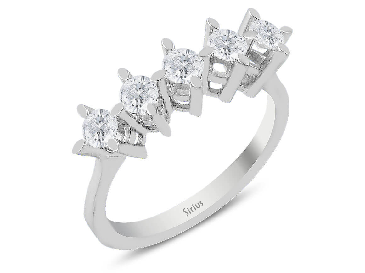 0.70 carat diamond 5 stone alliance