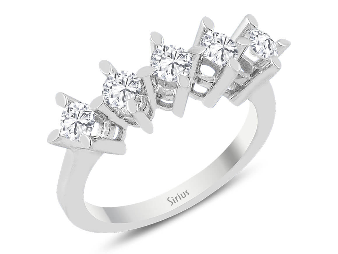 0.80 carat diamond 5 stone alliance