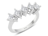 Alliance 5 pierres diamant 0,80 carat