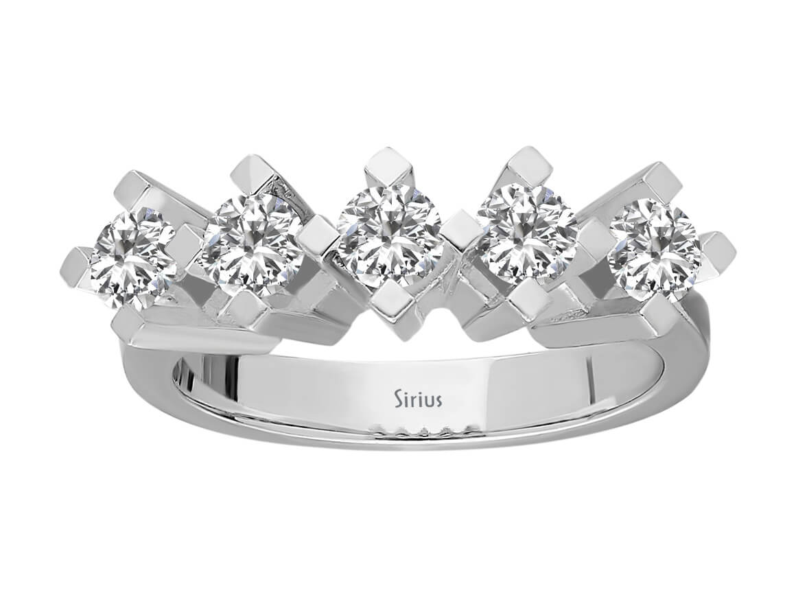0.77 carat diamond 5 stone alliance