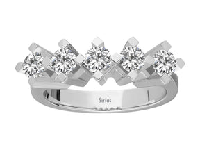Alliance 5 pierres diamant 0,77 carat