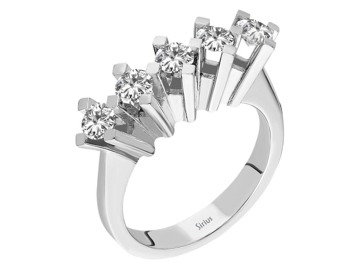 0.77 carat diamond 5 stone alliance