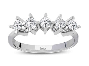 Alliance 5 pierres diamant 0,55 carat