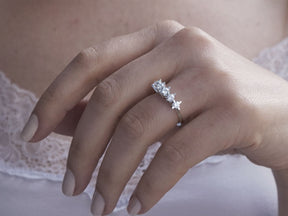Alliance 5 pierres diamant 0,55 carat