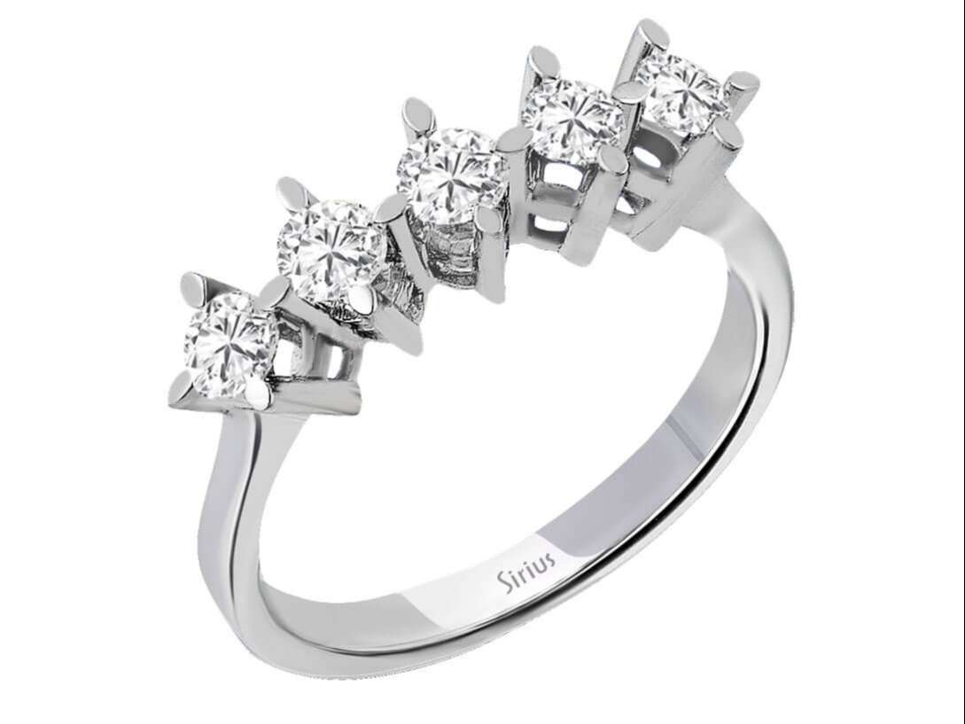 0.55 carat diamond 5 stone alliance