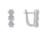 Diamond Flower Earrings