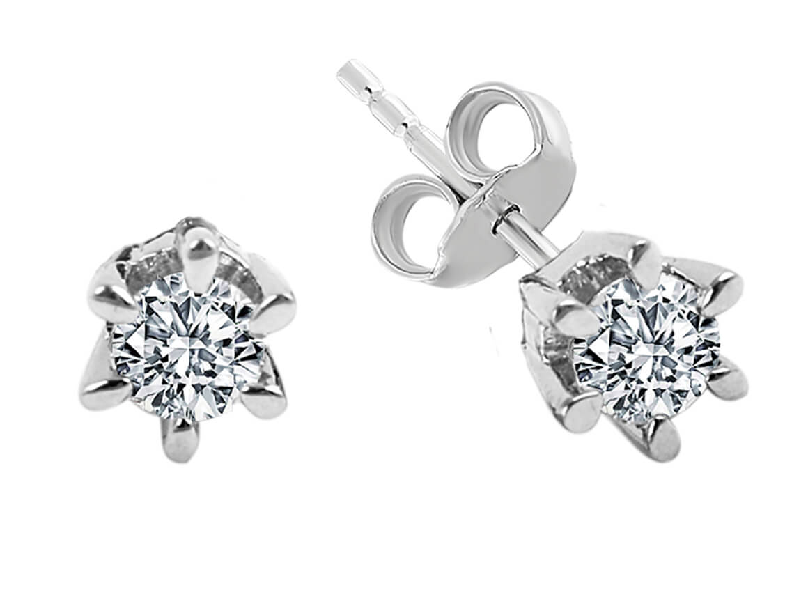 0.54 Carat Diamond Solitaire Stud Earrings