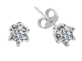Boucles d'oreilles solitaires diamant 0,54 carat