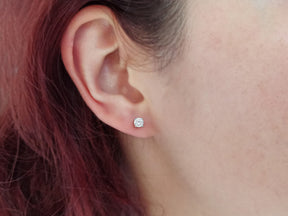 Boucles d'oreilles solitaires diamant 0,50 carat