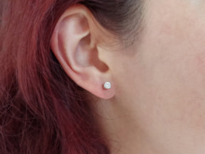 Boucles d'oreilles solitaires diamant 0,50 carat