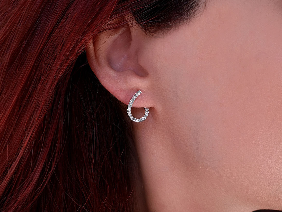 Diamond Hoop Earrings