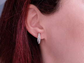 Diamond Hoop Earrings