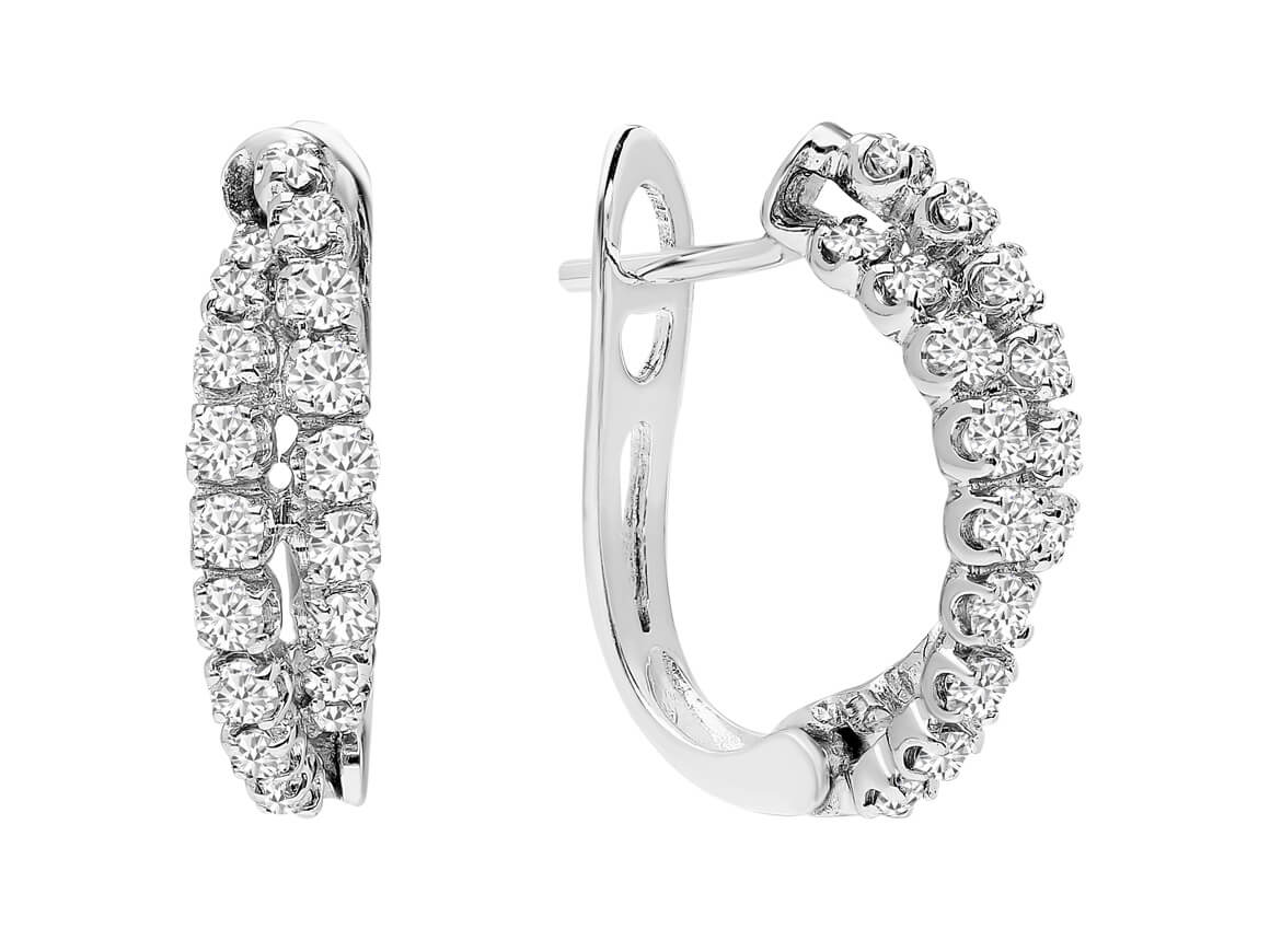 Diamond Hoop Earrings