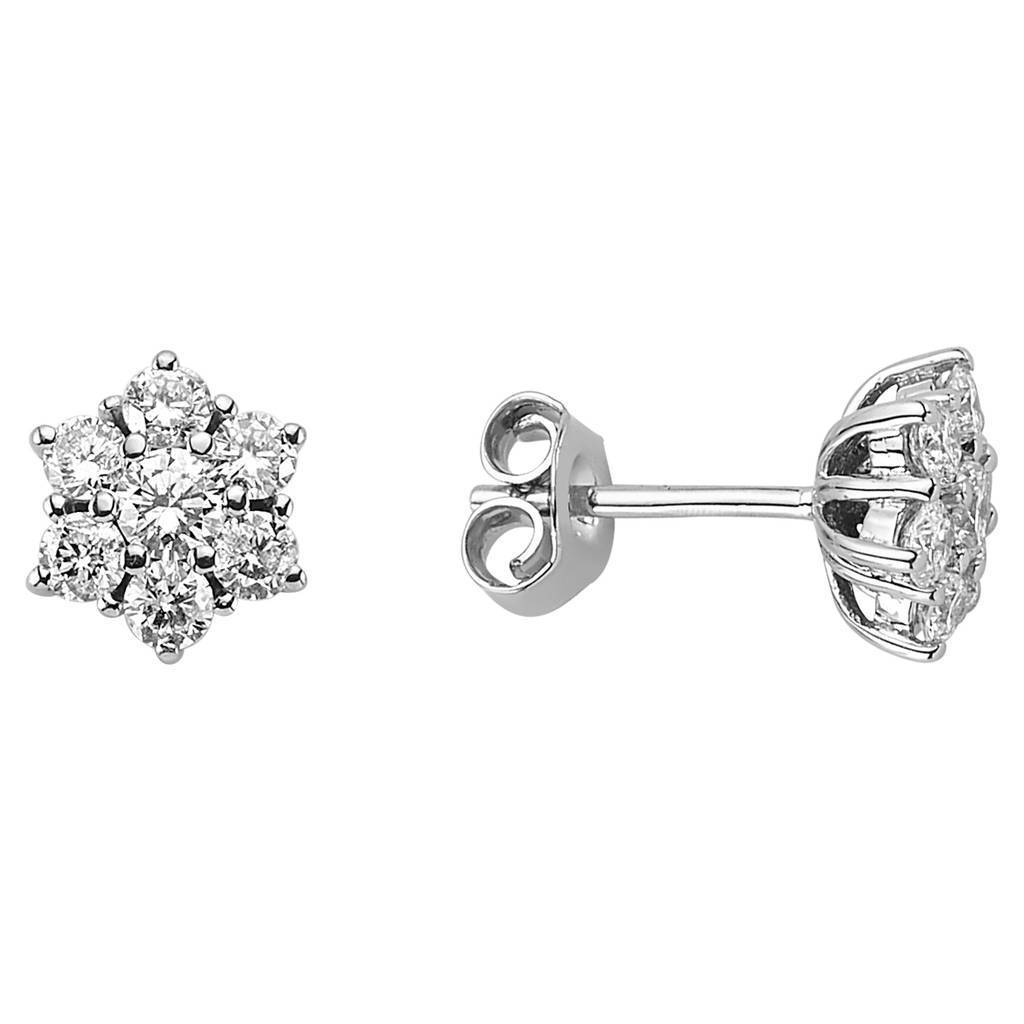 Diamond Ascella Stud Earrings