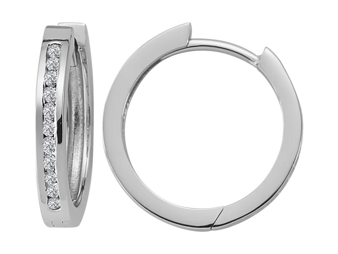 Diamond Hoop Earrings