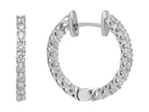 Inside and outside diamond hoop earrings