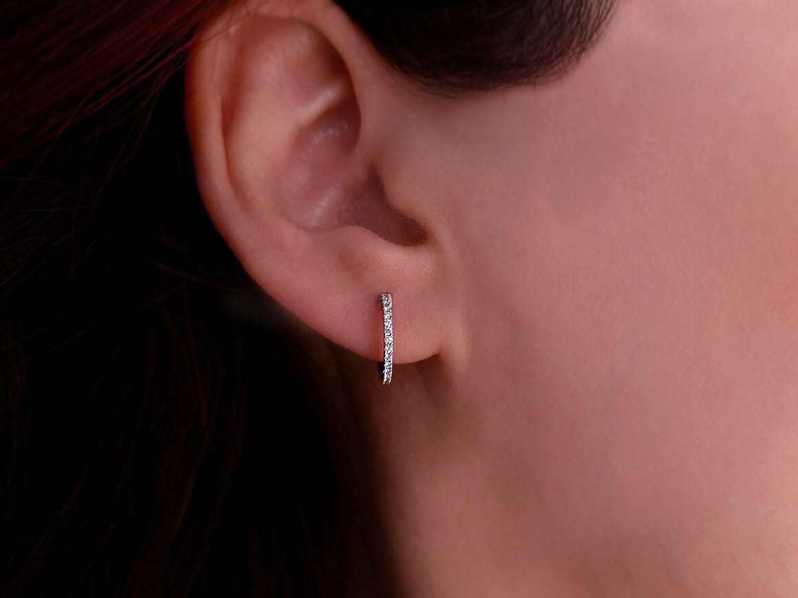 Diamond Hoop Earrings