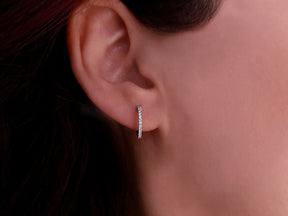 Boucles d'oreilles créoles diamant