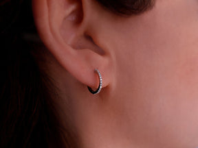 Boucles d'oreilles créoles diamant