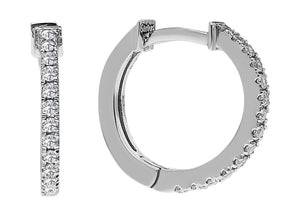 Boucles d'oreilles créoles diamant