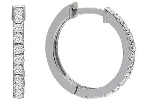 Boucles d'oreilles créoles diamant