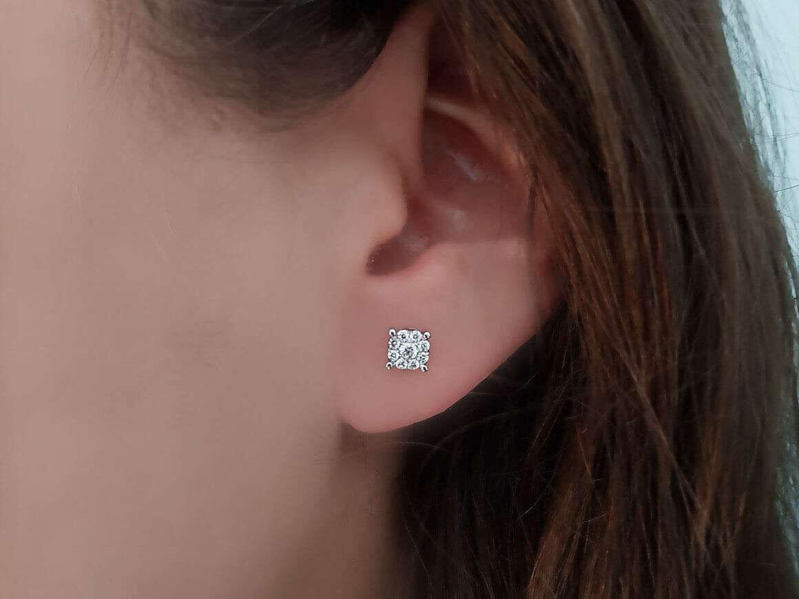 0.60 Carat Diamond Effect Solitaire Stud Earrings