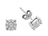 Boucles d'oreilles solitaires effet diamant 1,50 carat