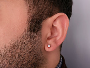 0.30 Carat Diamond Effect Solitaire Men's Stud Earrings