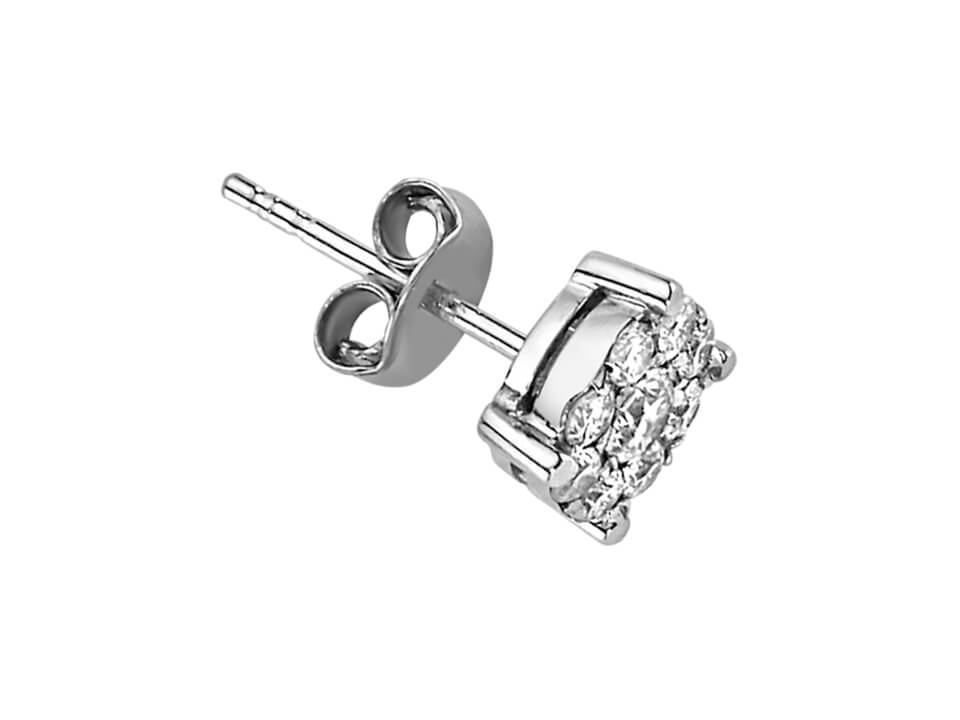 1.50 Carat Diamond Effect Solitaire Men's Stud Earrings