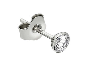 0.19 Carat Diamond Solitaire Men's Stud Earrings