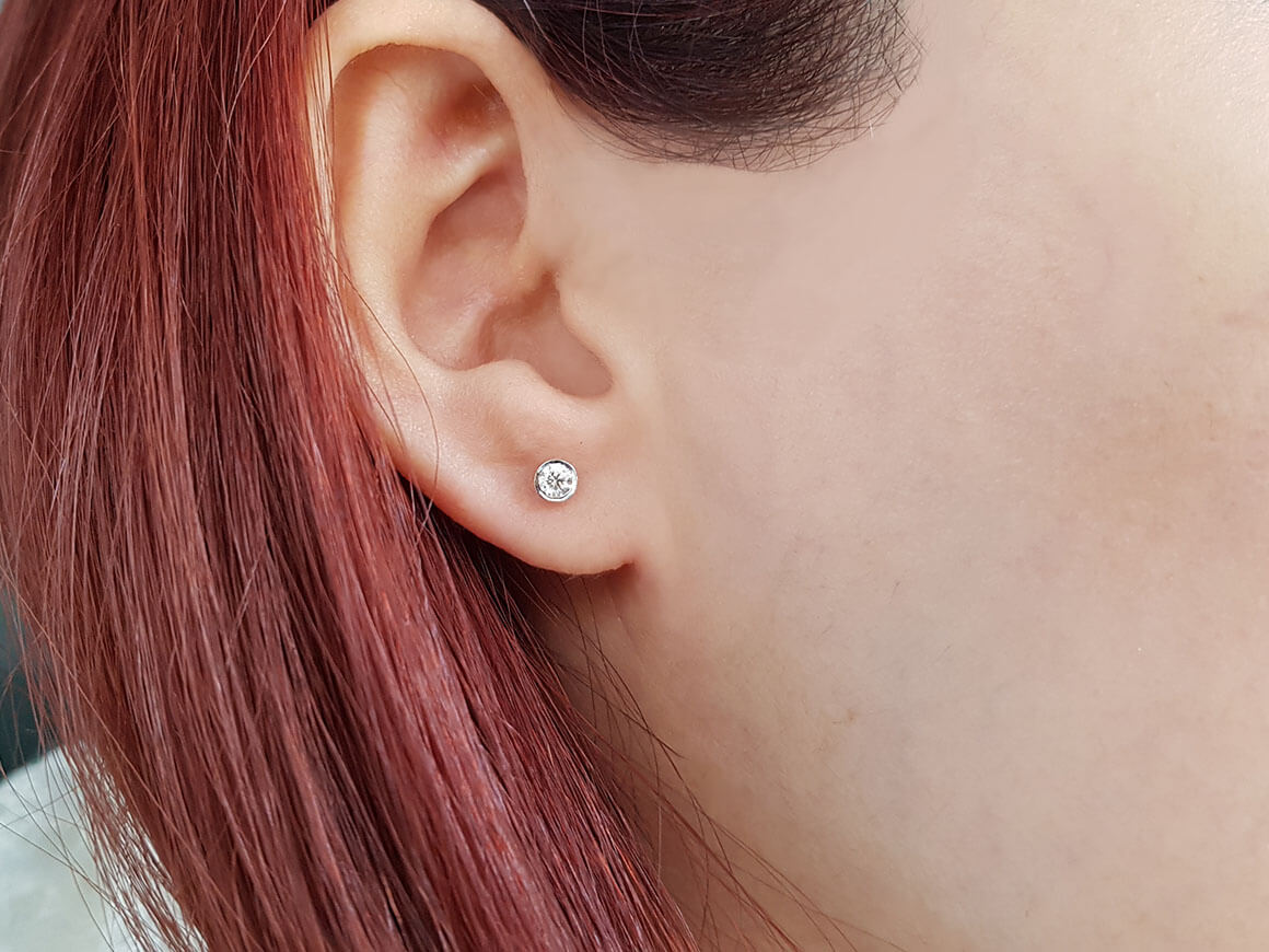 0.26 Carat Diamond Solitaire Stud Earrings