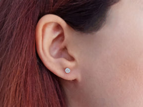 Boucles d'oreilles solitaires effet diamant 0,38 carat