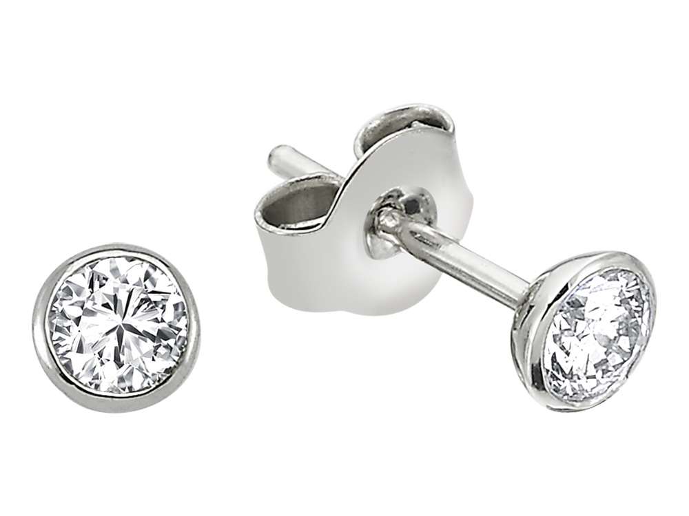 Boucles d'oreilles solitaires effet diamant 0,38 carat