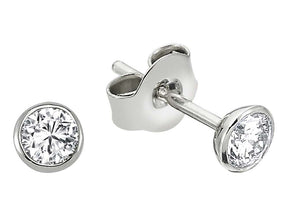 Boucles d'oreilles solitaires effet diamant 0,38 carat