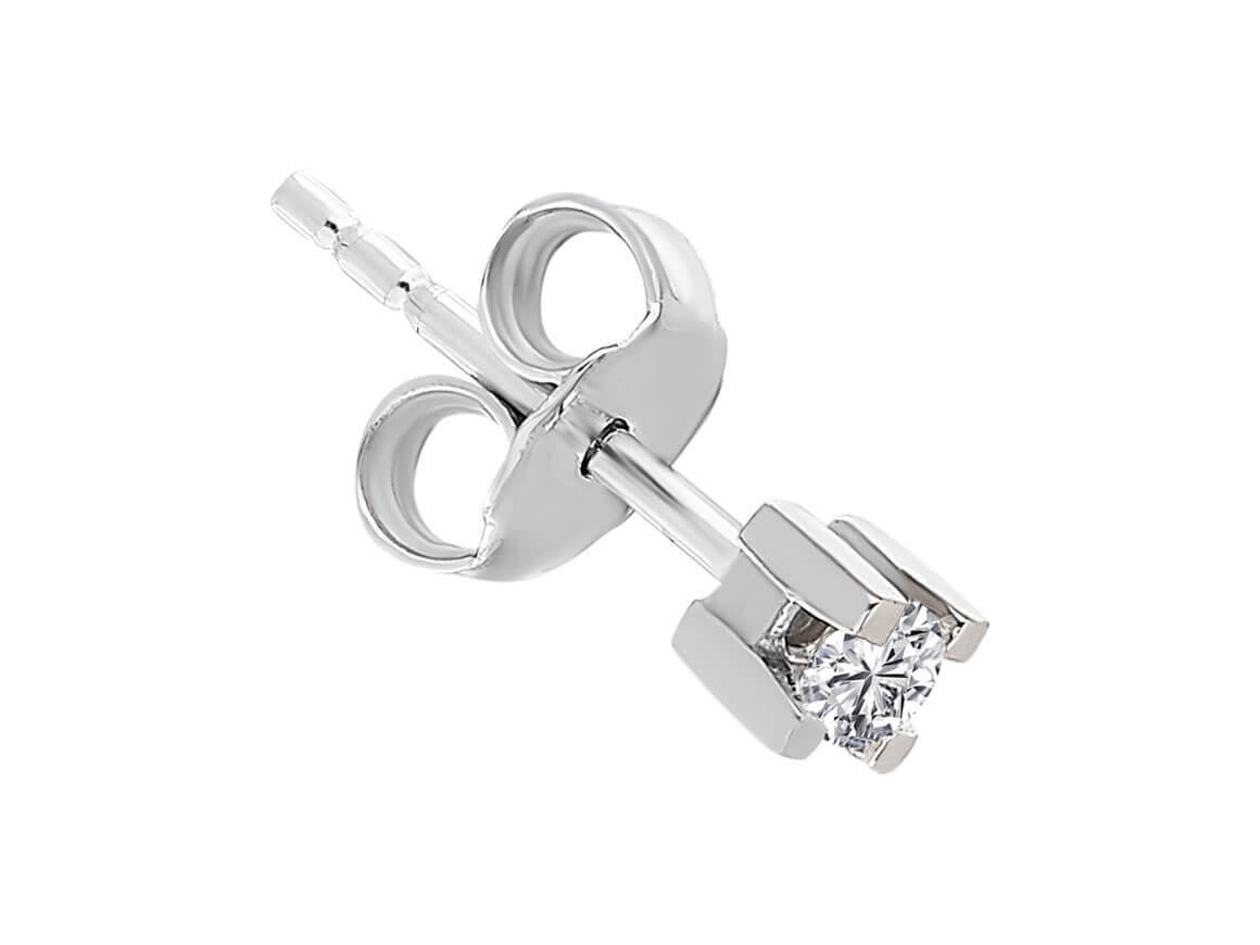 0.06 carat diamond solitaire men's stud earrings