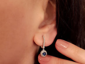 Boucles d'oreilles Sultan diamants et saphirs