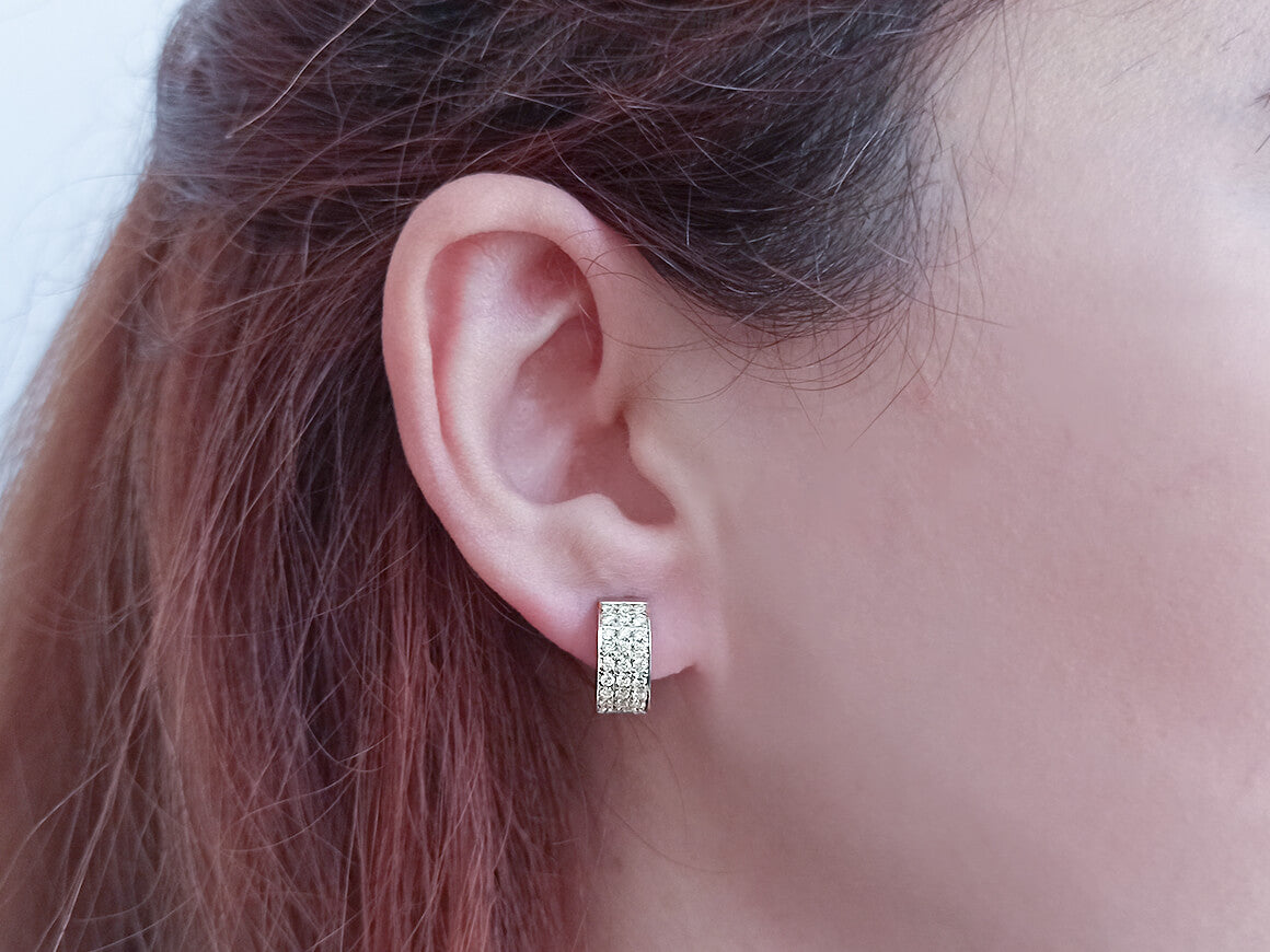 Diamond Hoop Earrings