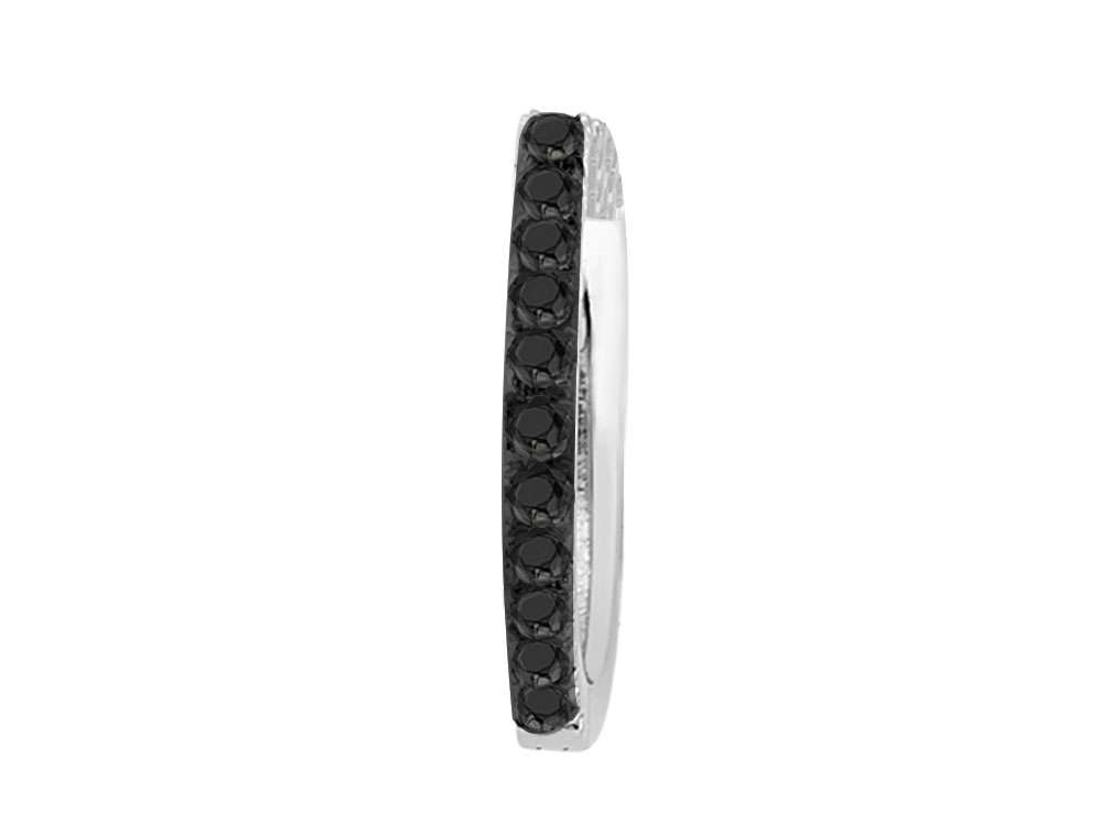 Black Diamond Men's Hoop Earrings