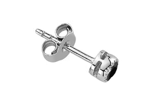 0.18 Carat Black Diamond Solitaire Men's Stud Earrings