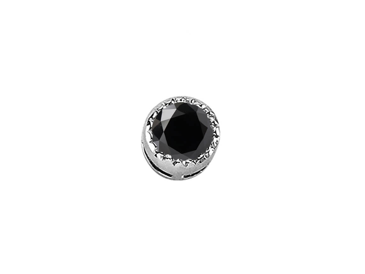 0.18 Carat Black Diamond Solitaire Men's Stud Earrings