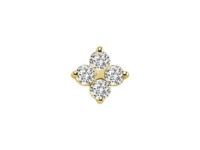 0.11 total carat diamond quaternary nose piercing