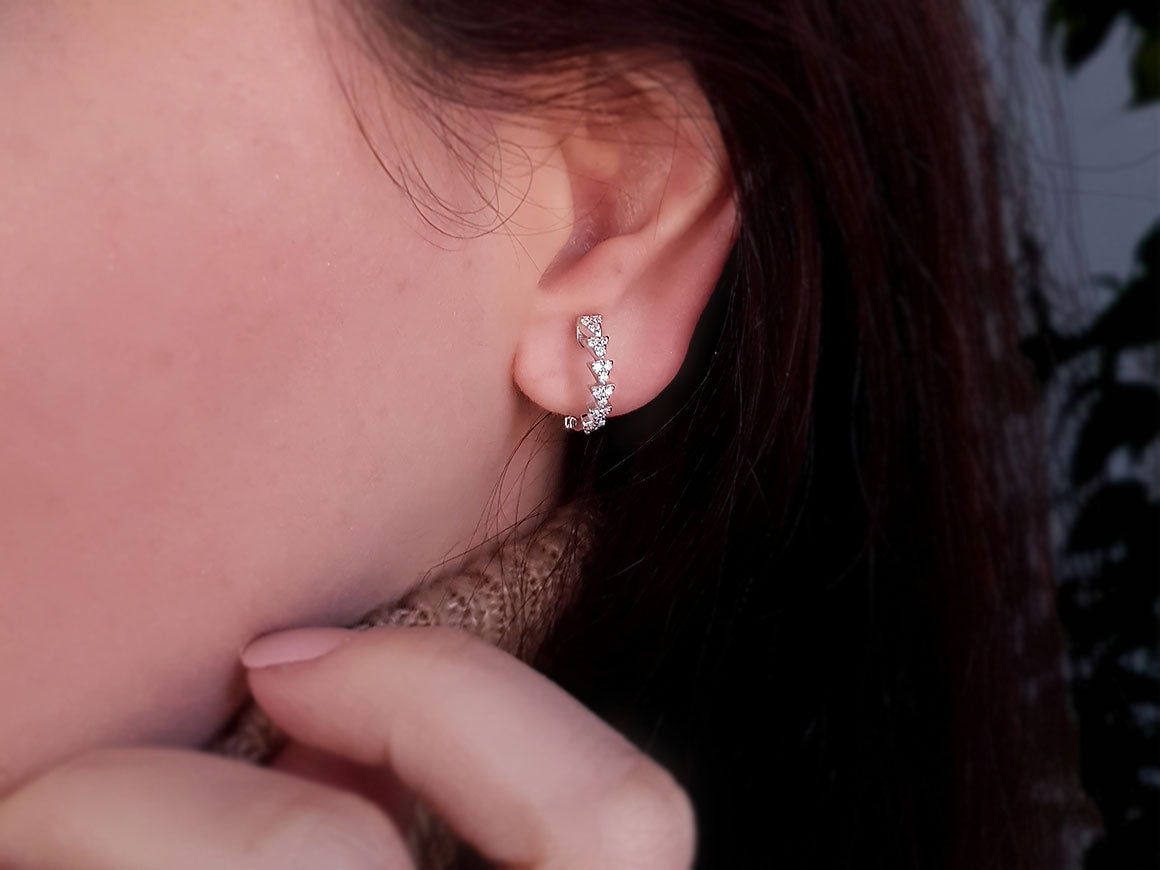 Diamond Pangolin Hoop Earrings