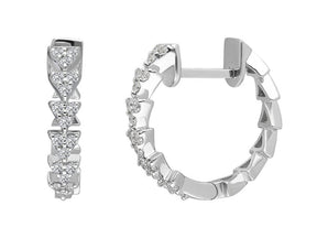 Diamond Pangolin Hoop Earrings
