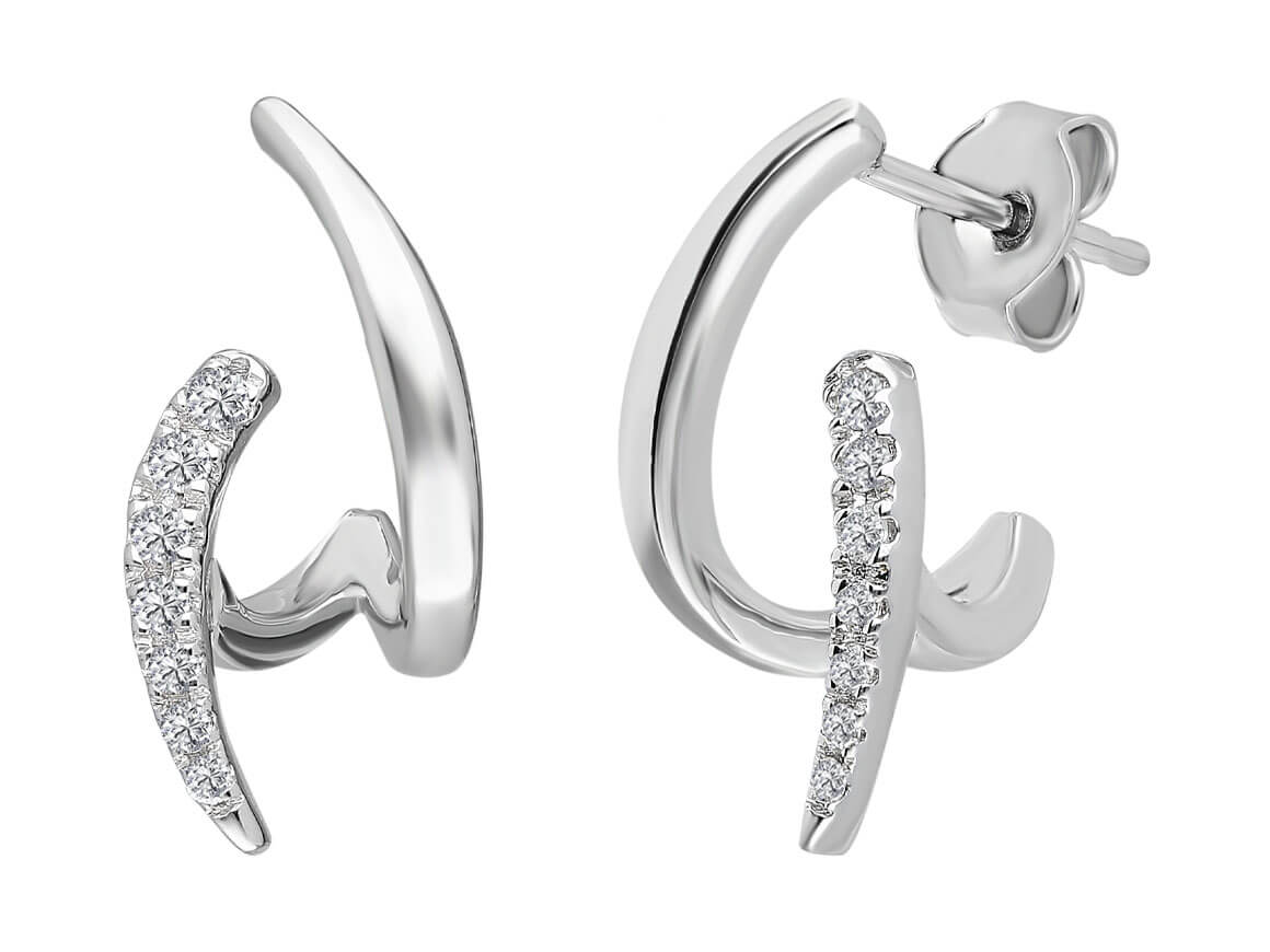 Diamond Fi Hoop Earrings