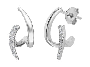 Boucles d'oreilles créoles Fi en diamant