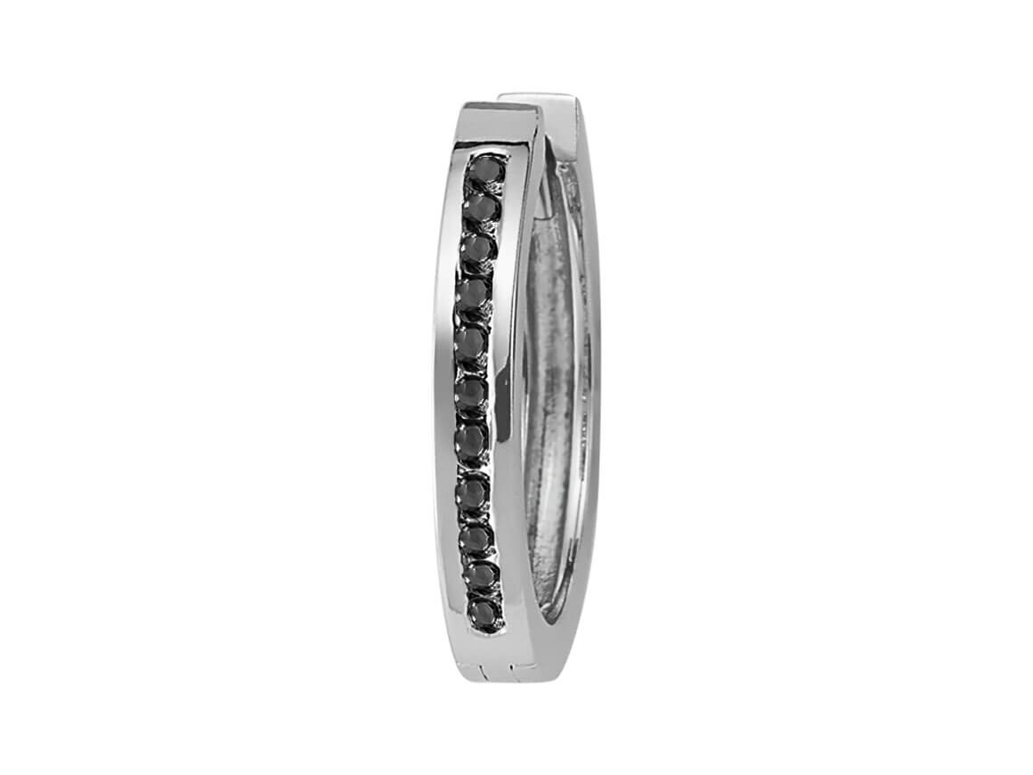 Black Diamond Men's Hoop Earrings