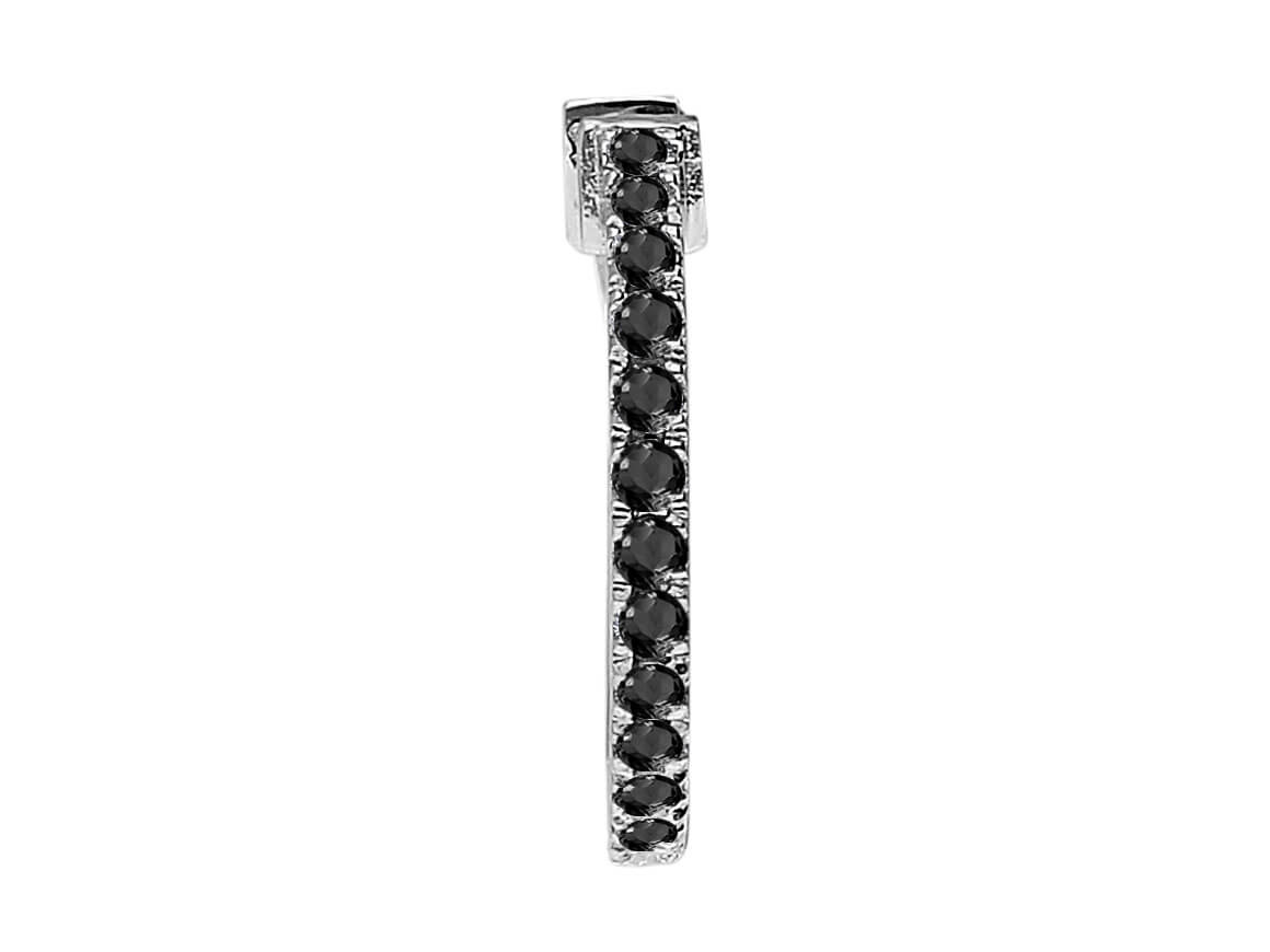 Black Diamond Men's Hoop Earrings
