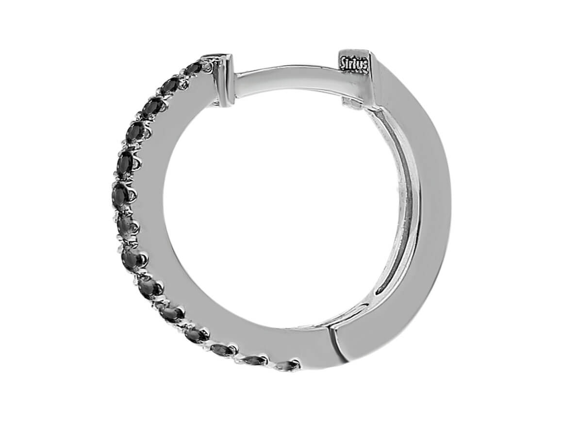 Black Diamond Men's Hoop Earrings