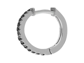 Black Diamond Men's Hoop Earrings