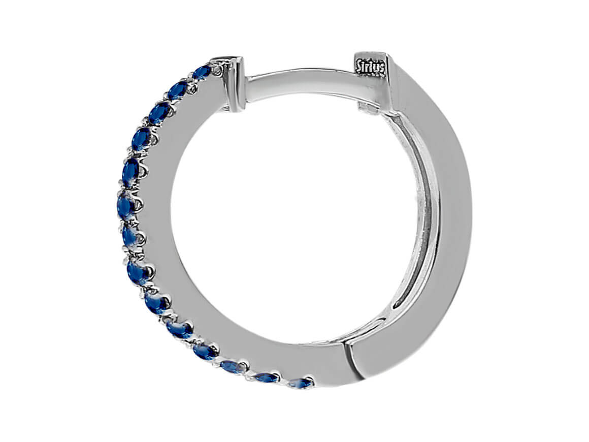 Sapphire men's earrings
